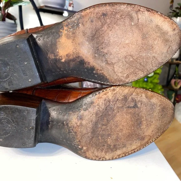 Ladies Handmade USA Lucchese Caiman Ridge Western Boots - 7.5 B - Picture 9 of 11